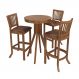 Conjunto Mesa Bistrô com 3 Banquetas Sevilha Amêndoa