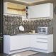 Cozinha Completa de Canto Madesa Glamy 329002 com Armário e Balcão (Sem Tampo e Pia) - Branco