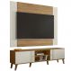 Rack Com Painel Extensivel Para TV 70 Pol Nature Off White PLLA
