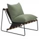 Poltrona Decorativa Turim Base Aço Preto Recouro Black Poliéster Verde - Nexta Casa