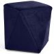 Puff Decorativo Para Sala de Estar Ametista D02 Veludo Azul Marinho C-287 - Lyam Decor