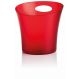 Balde Com Alça Para Gelar Bebidas Vermelho Transparente 3,5l