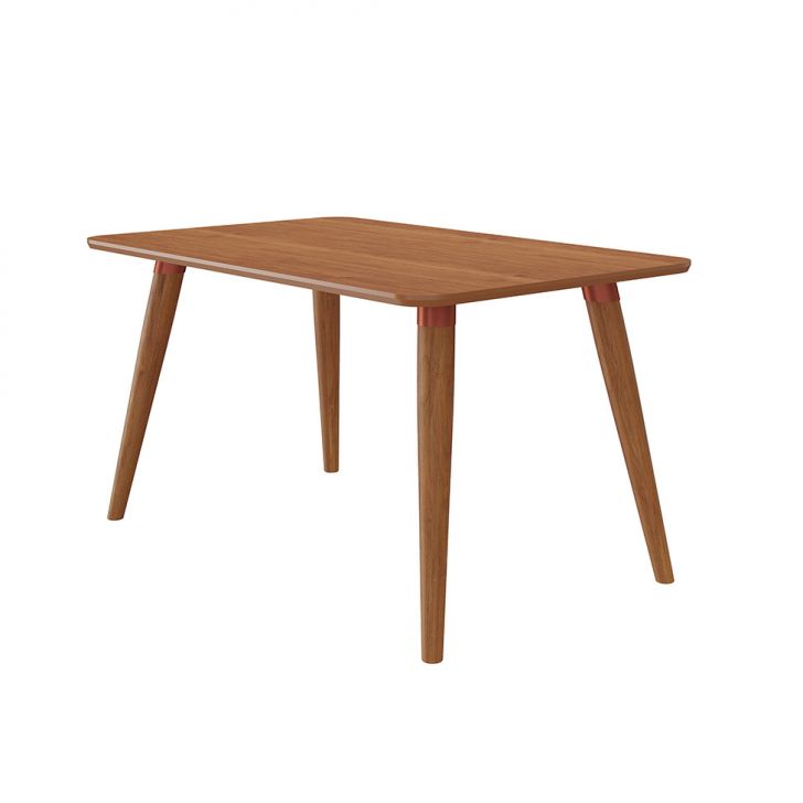 Mesa de Jantar Retangular com Tampo MDF Adele Cinamomo 130 cm