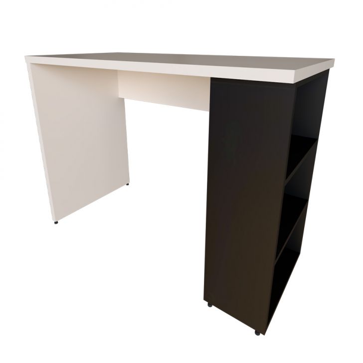 Escrivaninha Corp Branca e Preta 110 cm