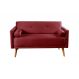 Namoradeira Sofá 2 Lugares Luma - Suede Bordô