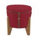 Puff Multiuso Apolo Vermelho e Imbuia