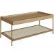 Mesa de Centro Para Sala de Estar Industrial Indy A03 Hanover Dourado - Lyam Decor