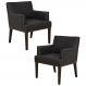 Kit 02 Poltronas Decorativas Sala de Estar Vitória W01 Corano Preto - Mpozenato