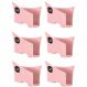 Kit 6 Suportes Porta Guardanapos De Papel Para Mesa Uz Rosa