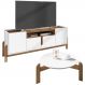 Mesa de Centro 006008 e Rack Para TV 011080 Branco Cedro DCASA