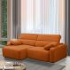 Sofá Decorativo Sala de Estar Ibiza 3 Lugares 220cm Reclinável e Retrátil Bouclê Terracota G89 - Gran Belo