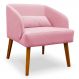 Poltrona Decorativa Virgínia Veludo Rosa - Montanaris Decor