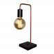Abajur - Luminária de Mesa estilo retrô - Ideal para quarto mesa de cabeceira, escritório, home office - Preto com Cobre