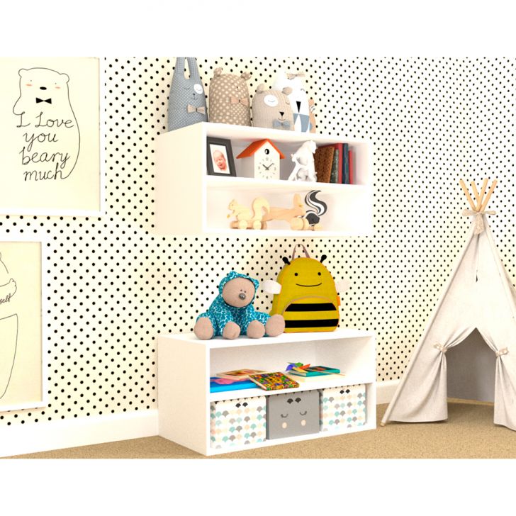 Nicho Retangular com Prateleira Glas Branco