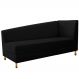 Recamier Valéria 160cm Lado Esquerdo Suede Preto - Amarena Móveis