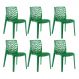Kit 6 cadeiras Gruvyer Verde