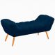 Recamier Calçadeira Casal Quenn 160cm Ayla Veludo Azul Marinho - Montanaris Decor