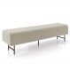 Puff Recamier Decorativo Pés em Ferro 195cm Dublin P02 Veludo Bege - Mpozenato