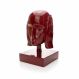 Escultura Decorativa Máscara Surdo em Cerâmica Vermelho Ocre 25x15 cm - D'Rossi