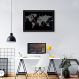 Quadro Mapa Mundi do Investidor 86x60 Filete Branco