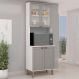Cristaleira Genialflex Iluminata 4 Portas Forno Branco Fendi