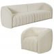 Sofá Decorativo 4 Lugares 332cm e Poltrona Meris M22 Bouclê Cru - Mpozenato