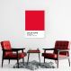Quadro Color Card Crimson Red 43x30 Filete Branco