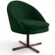 Poltrona Decorativa Giratória Base X Rafa D02 Veludo Verde C-303 - Lyam Decor