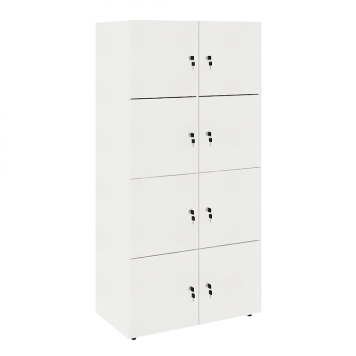 Armário Locker Duplo Module 8 PT Branco