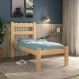 Cama de Solteiro Madeira Maciça para Colchão 78/88x188cm Multimóveis CR35254 - Natural