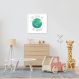 Quadro Infantil Welcome to the World 43x43 Caixa Branco