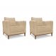 Conjunto com 2 Poltronas Potenza Linho Dourado
