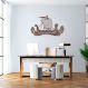 Quadro Escultura Drakkar Viking 80x49 Marrom