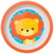 Pratinho para Bebê Animal Fun Estampa Leão Prato Infantil Raso Redondo 21cm Buba Laranja