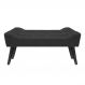 Banco | Banqueta Estofado Paris 1,20m Suede Preto - Inova Decor