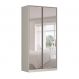 Image of Guarda-Roupa Solteiro com Espelho Tunas VIII 2 Portas 3 Gavetas Branco NO482CL10DLLMOB