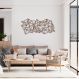 Quadro Escultura Gravidade Poligonal H 100x46 Marrom