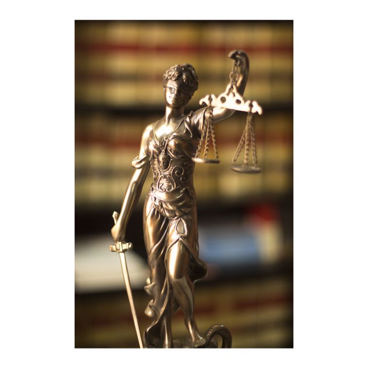 Painel Adesivo de Parede - Estátua Deusa da Justiça - Direito - 1499pnm