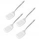 Kit 4 Espátulas de Inox Para Cozinha Espátula Perfurada Culinária Brinox