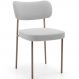 Cadeira Decorativa Sala De Jantar Melina Base Arena L02 Bouclê Cinza - Lyam Decor