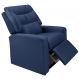 Poltrona Reclinável Paris Suede Azul