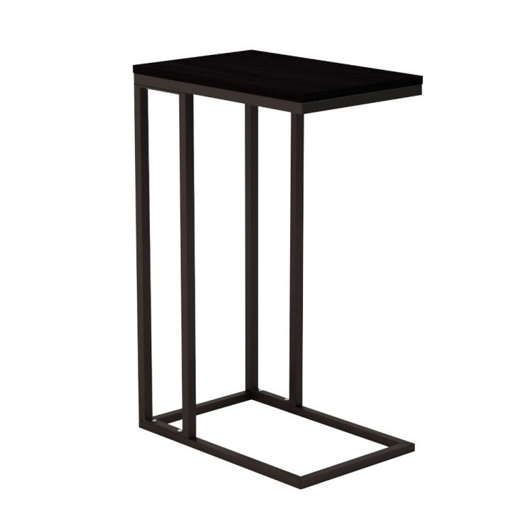 Mesa Lateral Retangular Elena Wood Preta