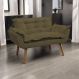 Namoradeira Decorativa Para Sala Recepção Manicure Consultório Escritório Suede Marrom