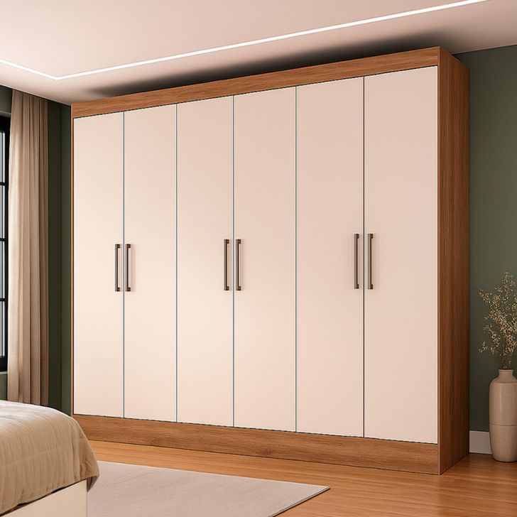 Guarda-roupa Casal Marine 6 Portas 2 Gavetas Amendola E Off White