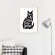 Quadro Frase Gente legal tem Gato 60x43 Filete Marfim