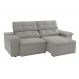 Image of Sofá 4 Lugares Retrátil e Reclinável Siena Bouclé Cinza KA161UP10KGZMOB