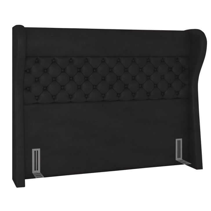 Cabeceira Cama Box Casal King 195cm Trinidad P02 Sintético Preto - Mpozenato