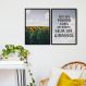 Quadro Frase Seja um Girassol 88x60 2-60x43 Caixa Preto
