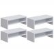 Kit 04 Suportes Stand Para Monitores Mesa Escritório Home Office Lap L03 Branco - Lyam Decor