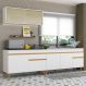 Cozinha Compacta Veneza GW Multimóveis MP2077 com Armário e Balcão Branca